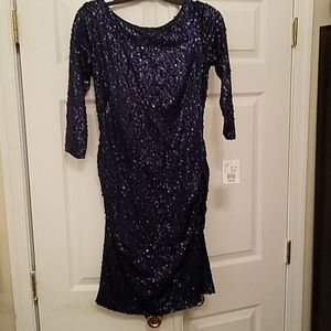 NWT.. Sequin Formal Long Sleeve Dress